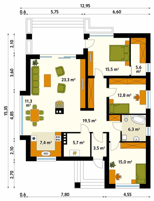 PERLA планировка этажей - фото 1