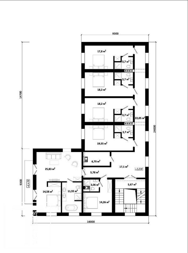 HOTEL QUEEN планировка этажей - фото 2