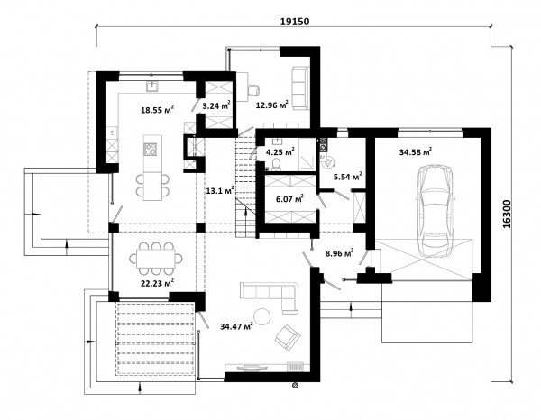 Открытый планировка этажей - фото 1