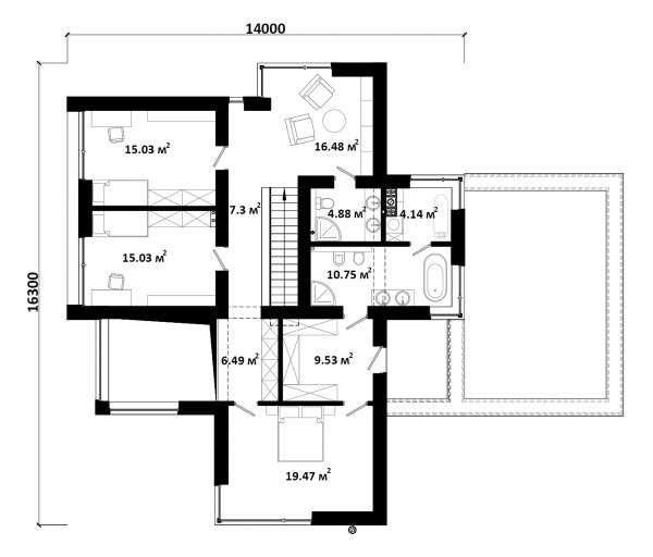 Открытый планировка этажей - фото 2